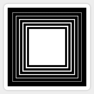 White Square Geom Magnet